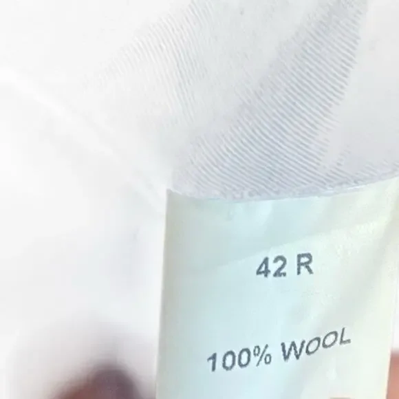 Jos A Bank Blazer Mens 42R Wool Black Suit Jacket Two Button EUC Pockets - Picture 14 of 14